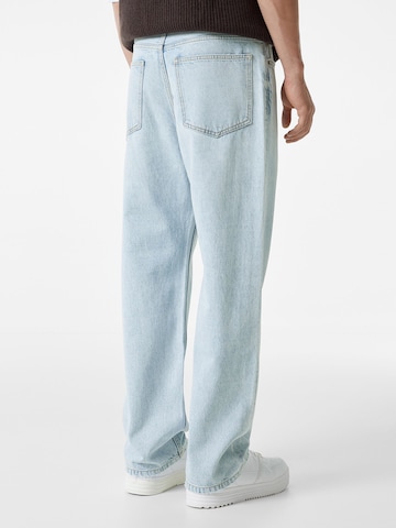 Bershka Loosefit Jeans in Blau