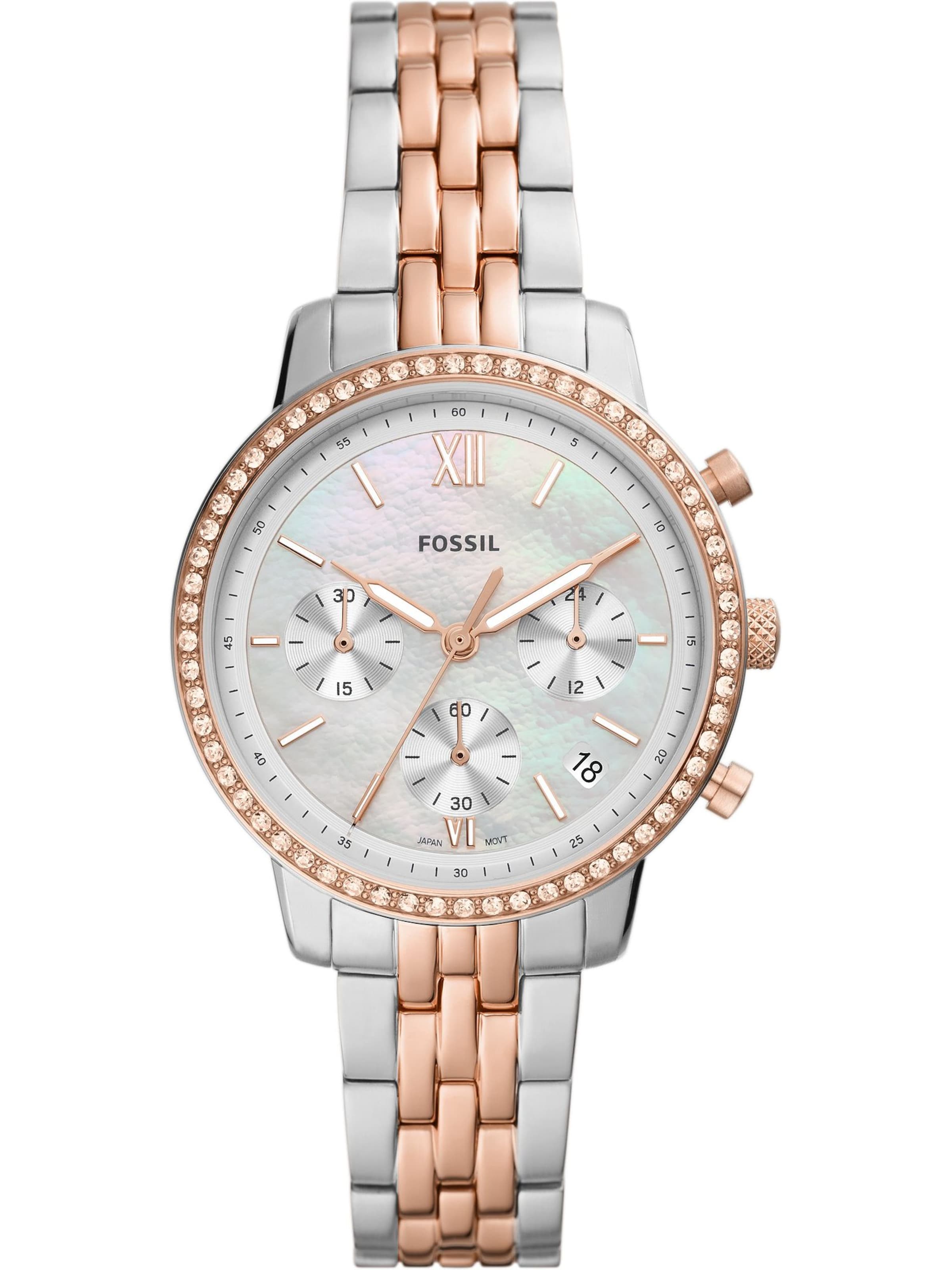 FOSSIL Αναλογικό ρολόι σε ασημί: μπροστά