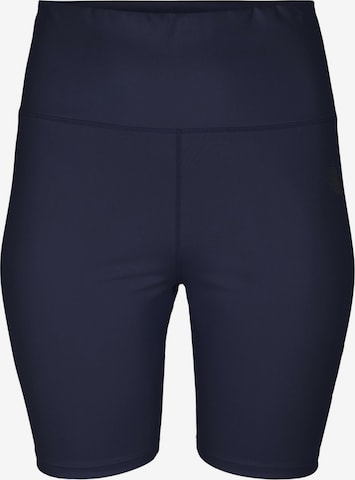 Active by Zizzi Skinny Sportbroek 'ASUS' in Blauw: voorkant