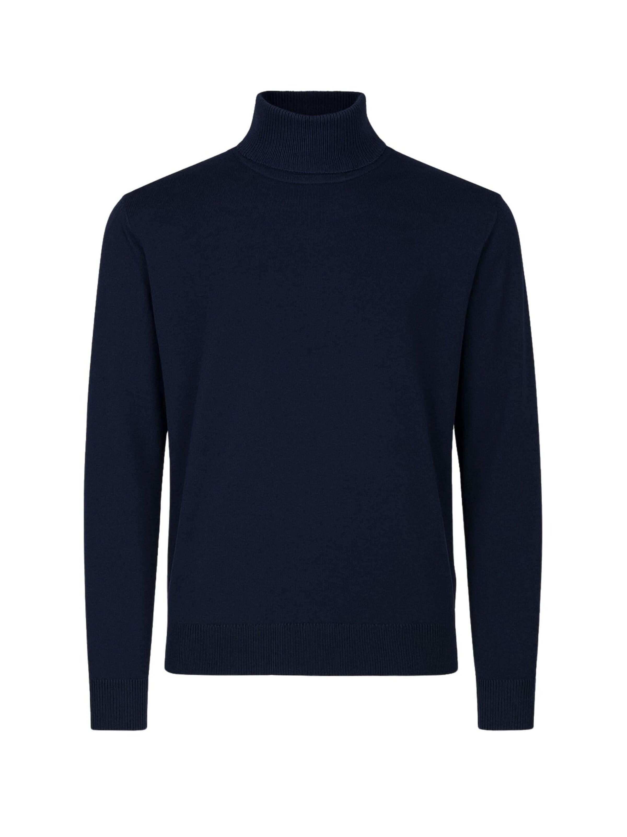 Daniele Fiesoli Tröja 'Shaved turtleneck in pure navy blue Merino wool' i blå: framsida
