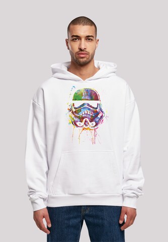 F4NT4STIC Sweatshirt 'Stormtrooper Paint Splats' in Weiß: Vorderseite