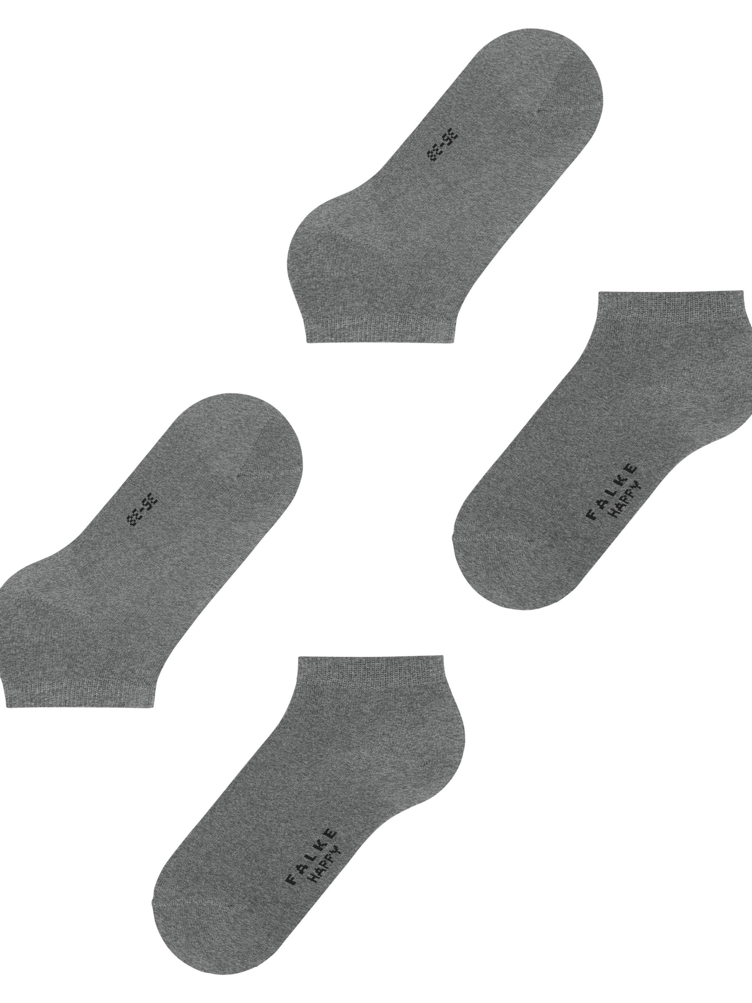 FALKE Füßlinge 'Happy 2-Pack'‌‌‌‌‌‌‌ in Grau