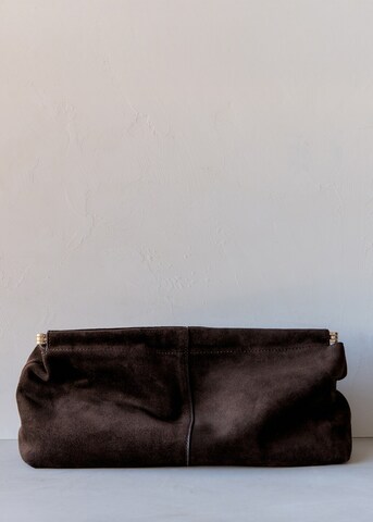 MANGO Clutch 'Min Paulo' in Brown