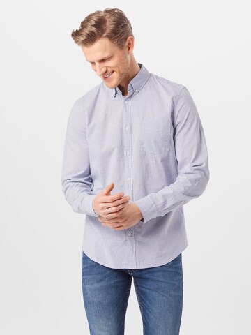 GAP Regular fit Shirt in Blauw: voorkant