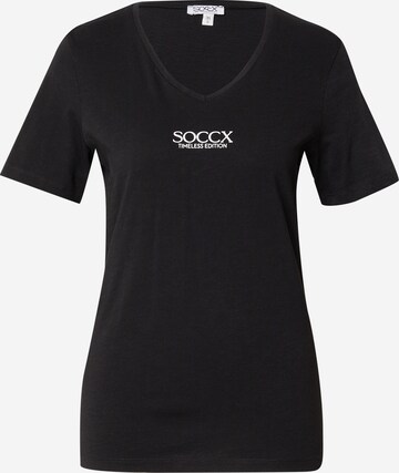 T-shirt 'HAP:PY' Soccx en noir : devant