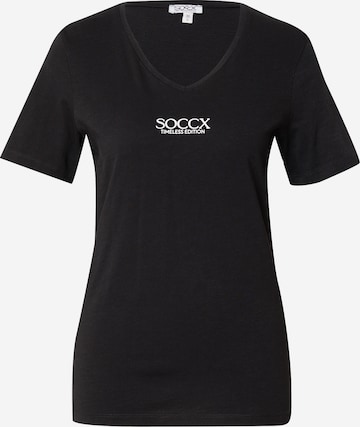 Soccx חולצות 'HAP:PY' בשחור: מלפנים