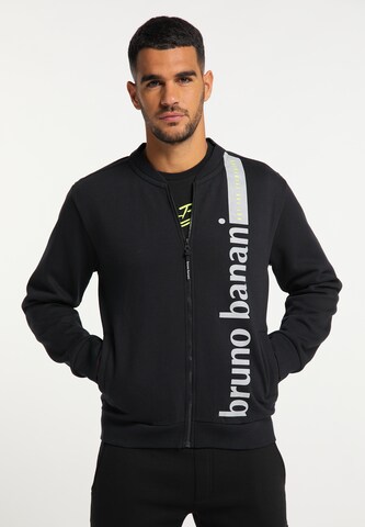 Bruno Banani Sweatvest in Zwart: voorkant