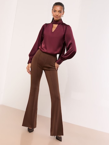 Lipsy Расклешенный Штаны в Коричневый