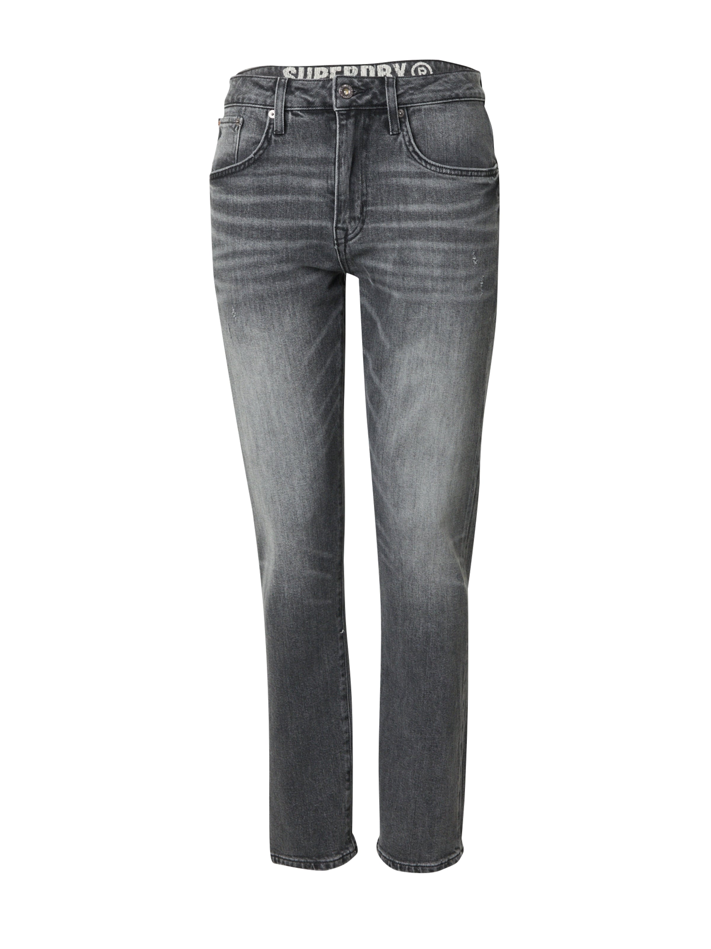 Coupe slim Jean Superdry en gris : devant