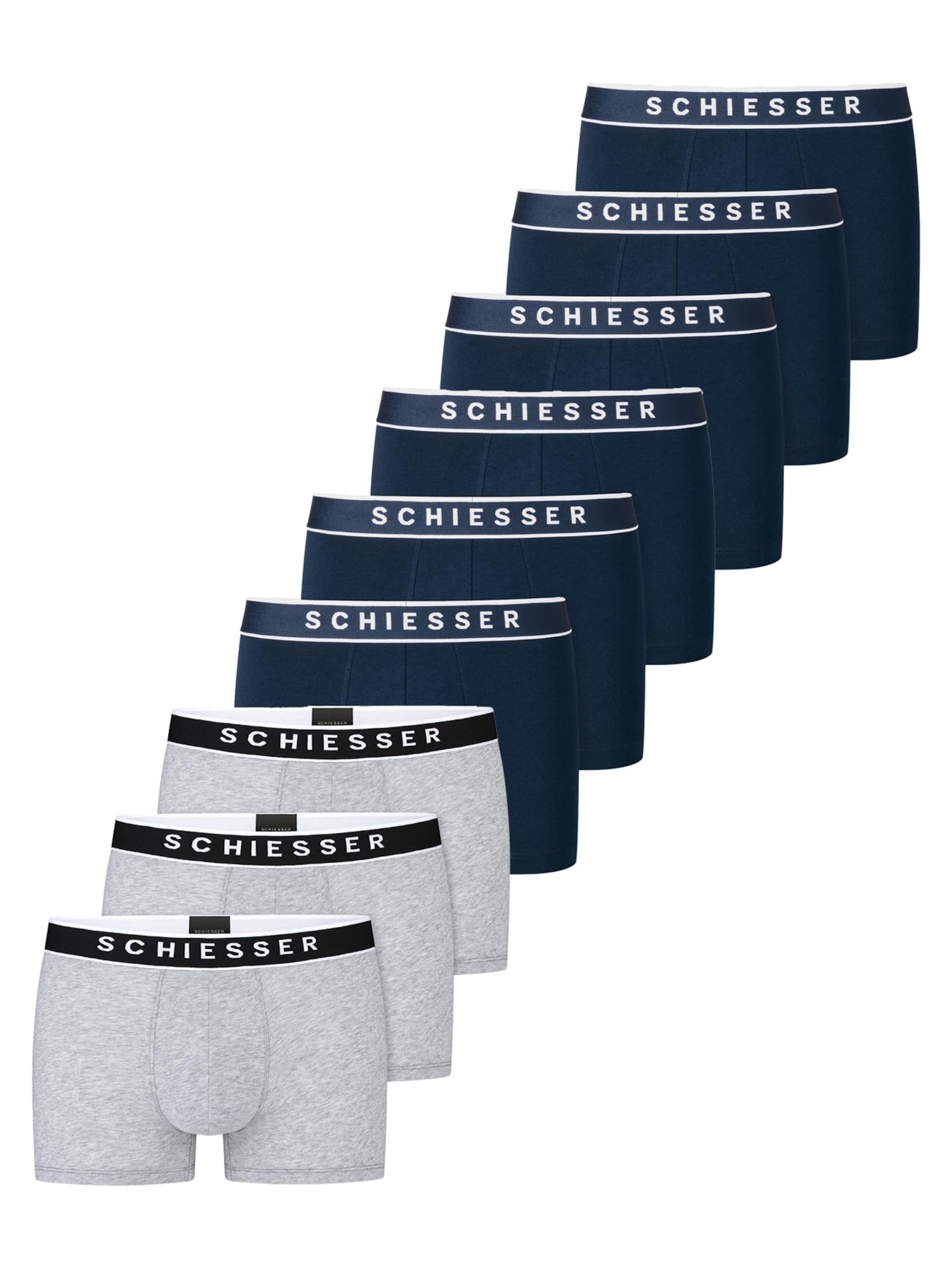 SCHIESSER Boxer shorts '95/5 Organic Cotton' in mottled blue, Item view