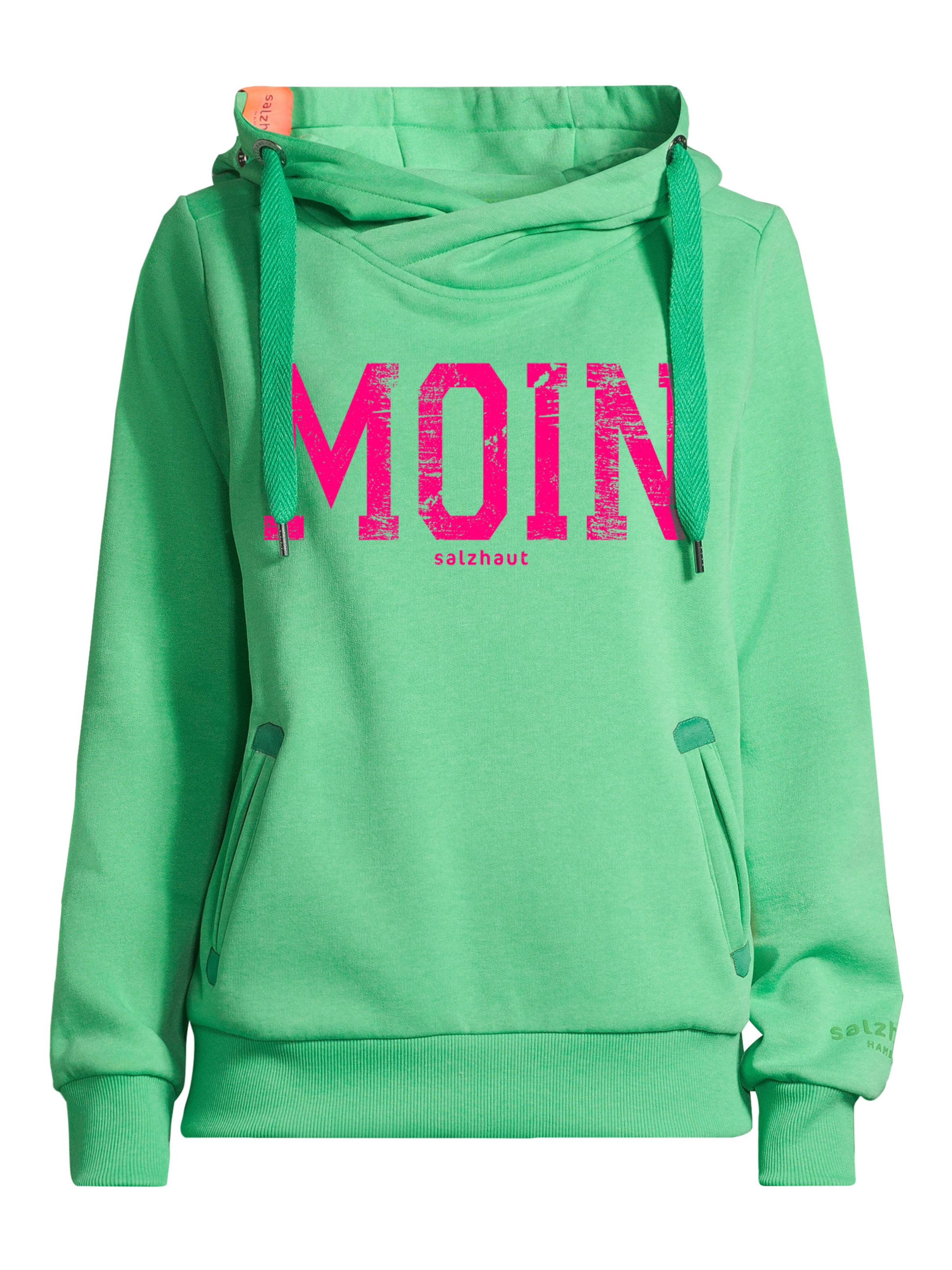 salzhaut Sweatshirt 'SÜNN - MOIN' in Green: front