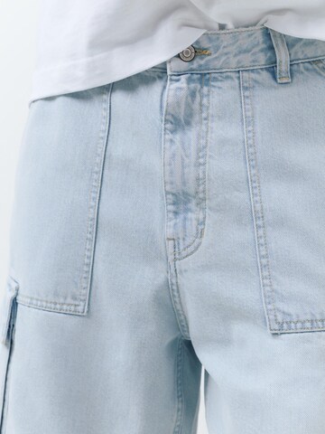 Pull&Bear Baggy Cargo jeans in Blue