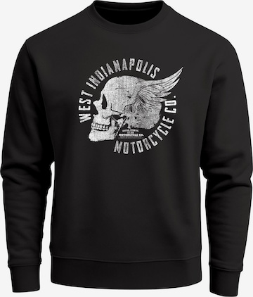 Neverless Sweatshirt 'Wing Skull' in Schwarz: Vorderseite