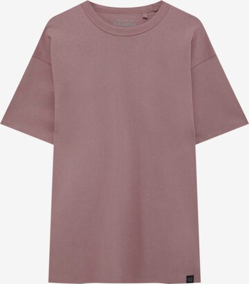 T-Shirt Pull&Bear en rose : devant