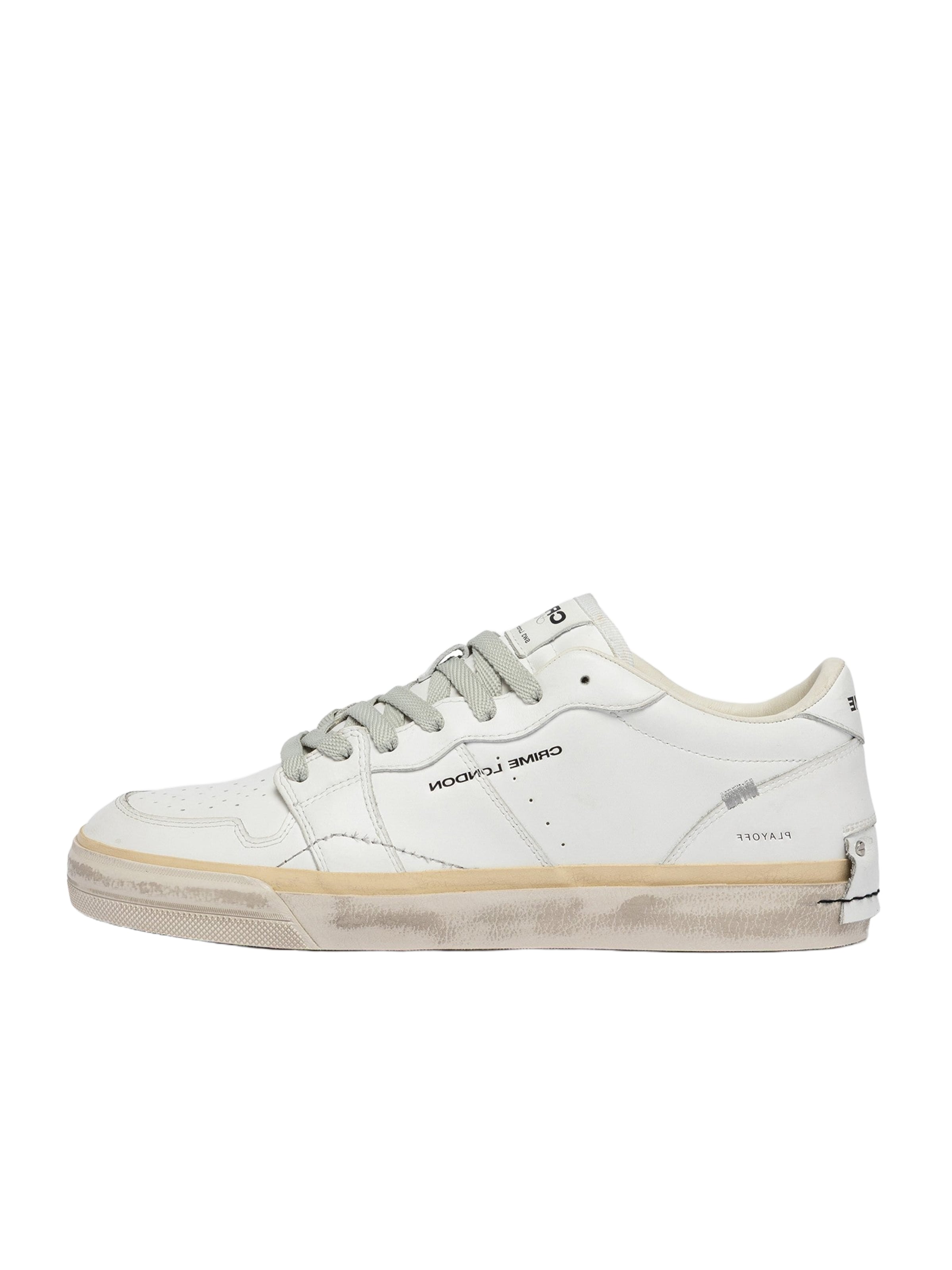 Crime London Sneakers hoog in Wit: voorkant