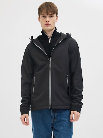 Veste mi-saison 'JREBWOOD' JJ Rebel en noir : devant