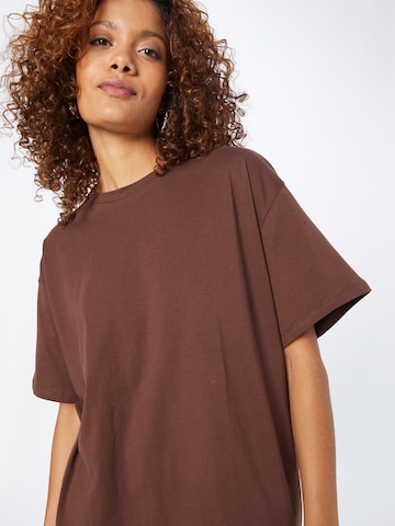 PIECES Oversized Shirt 'Rina' in Brown
