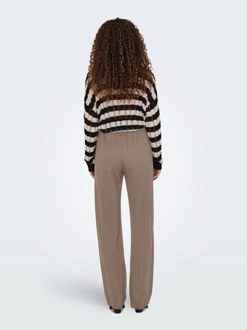 ONLY Loose fit Trousers 'ONLPOPTRASH' in Beige