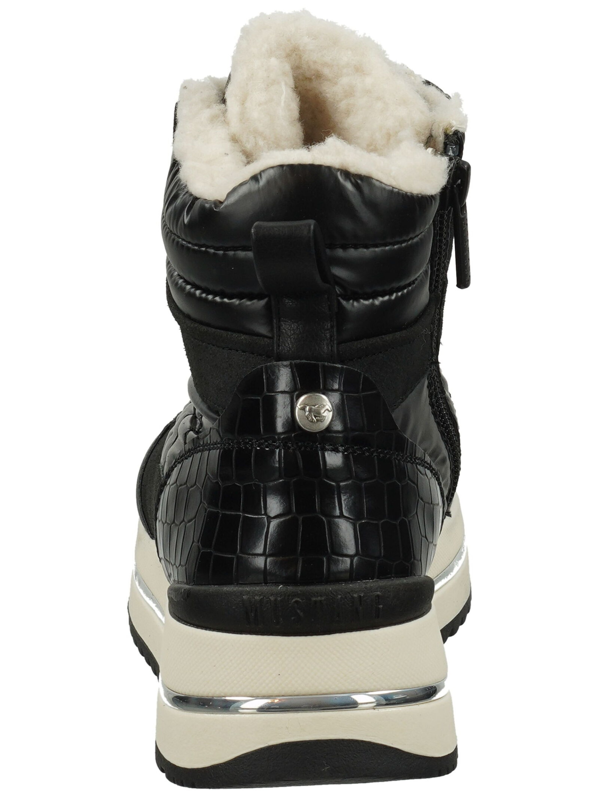 MUSTANG Schnürstiefelette in Schwarz