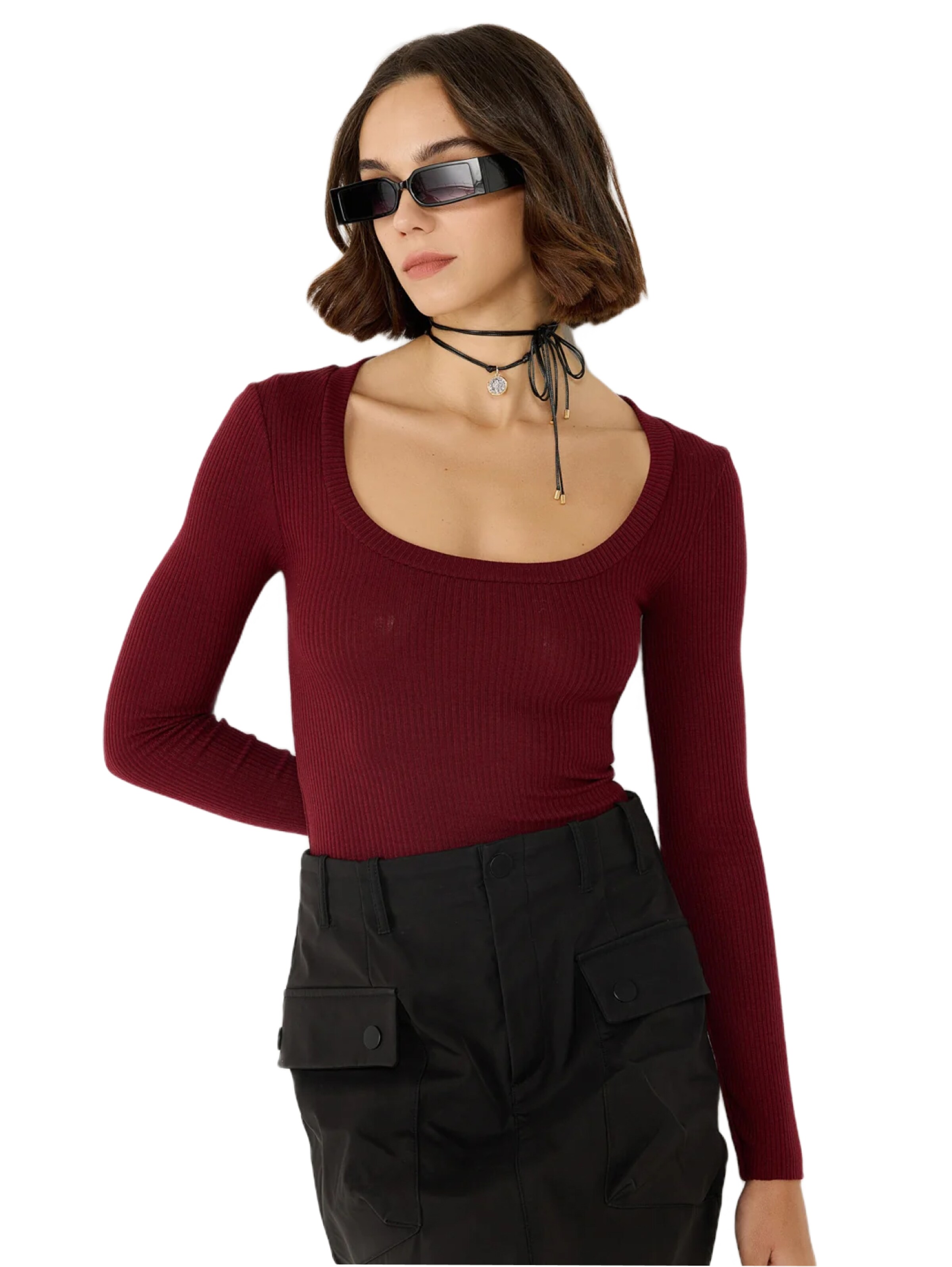 No Matter What Blusenbody "Körper" in Rot: Vorderseite