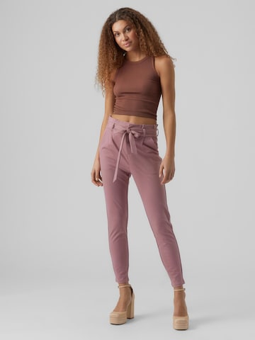 VERO MODA Slim fit Pleat-Front Pants 'EVA' in Pink