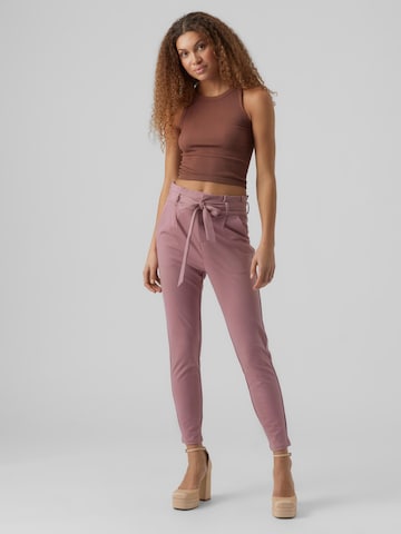 VERO MODA Slimfit Bandplooibroek 'EVA' in Roze