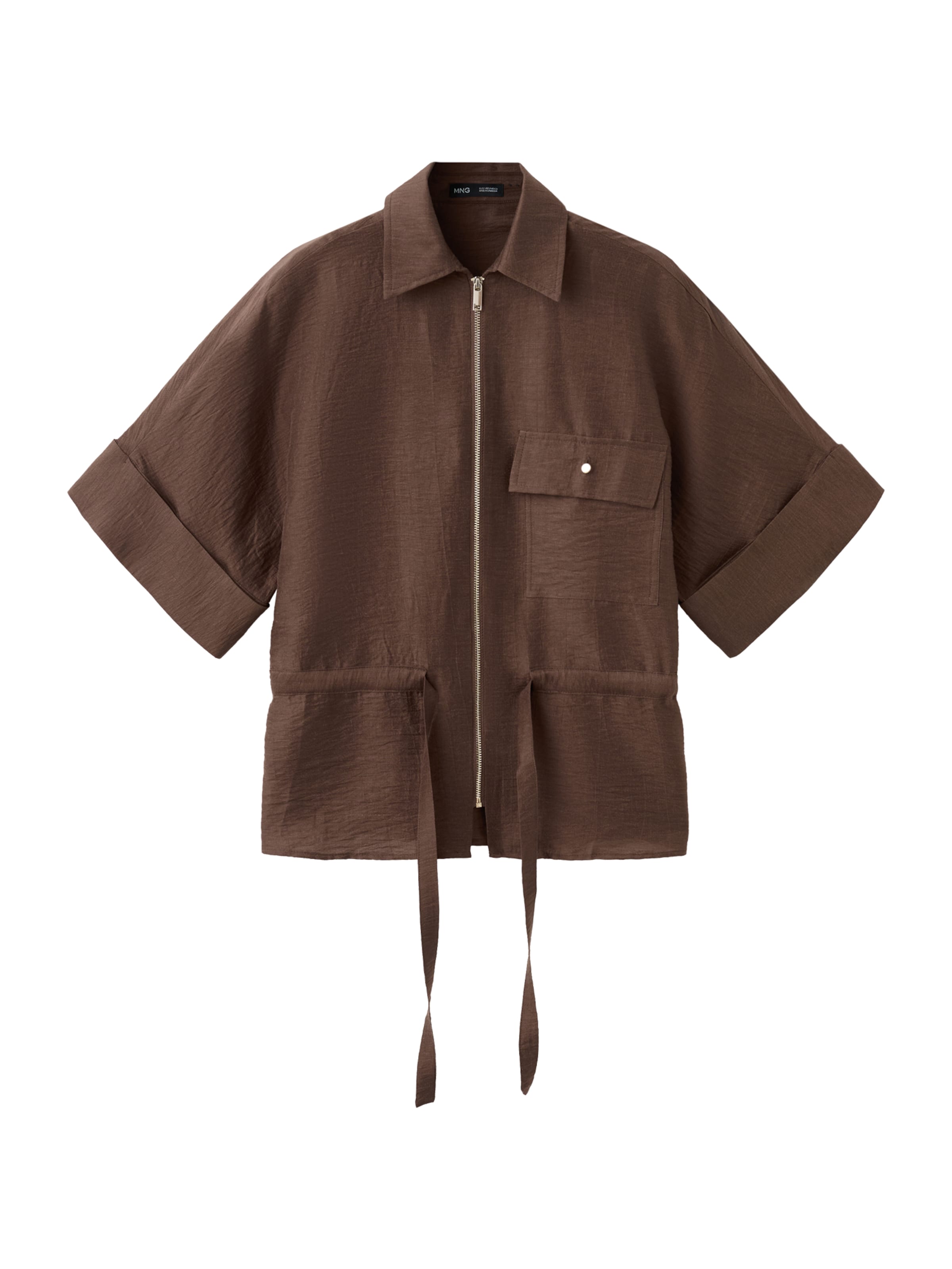 MANGO Bluse 'SAFA' in Braun: Vorderseite