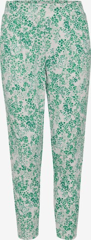 ICHI Pleat-Front Pants 'IHKATE' in Green: front