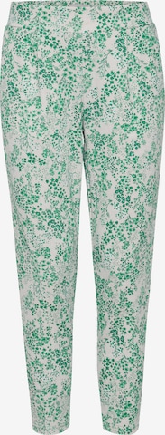 ICHI Pleat-Front Pants 'IHKATE' in Green: front