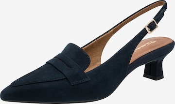 Tamaris Slingpumps in Blauw: voorkant