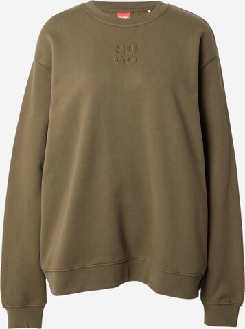 HUGO Sweatshirt in Green: front