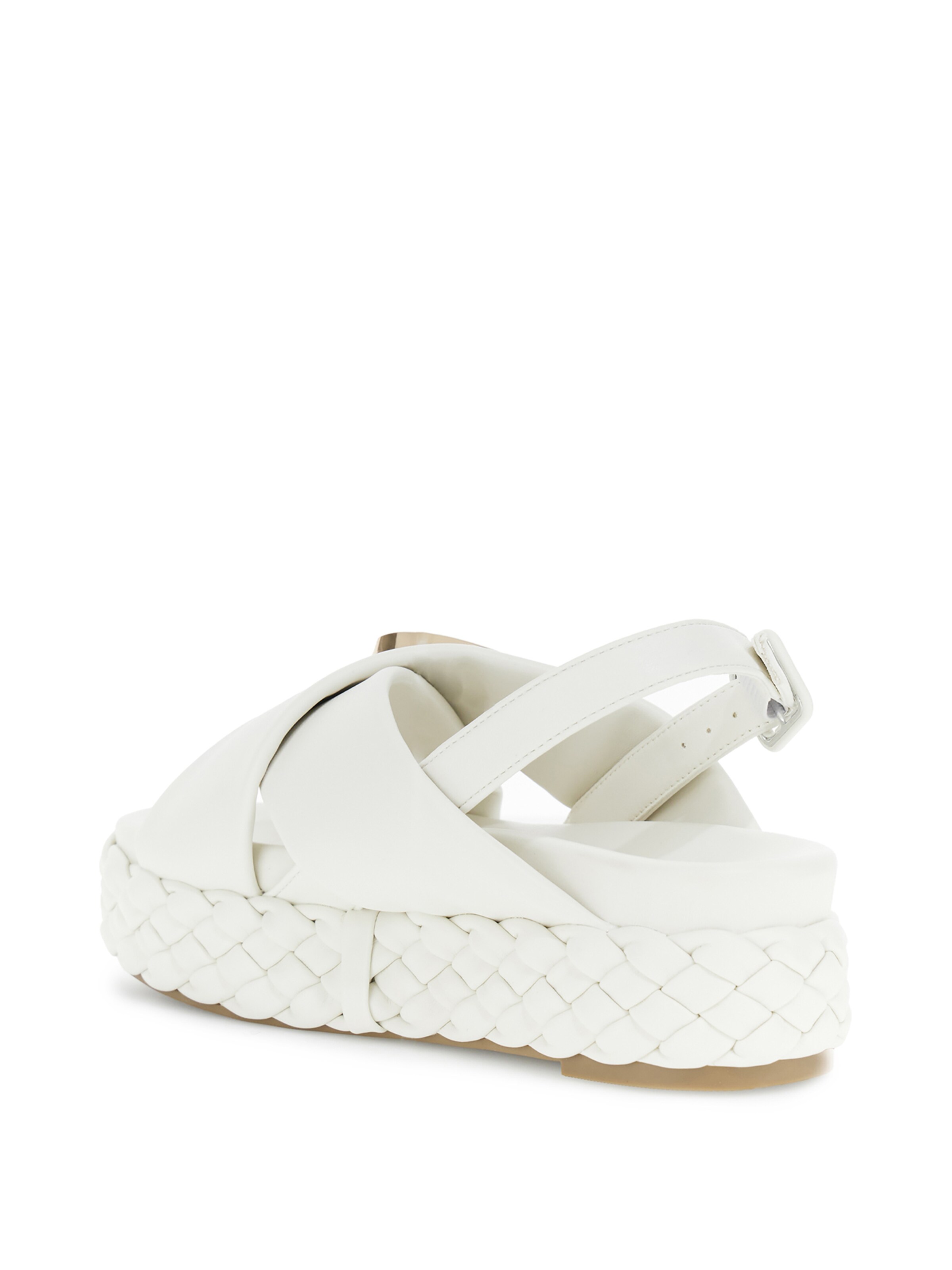 Sandalo con cinturino di CAFè NOIR in bianco: frontale