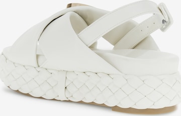 Sandalo con cinturino di CAFè NOIR in bianco: frontale