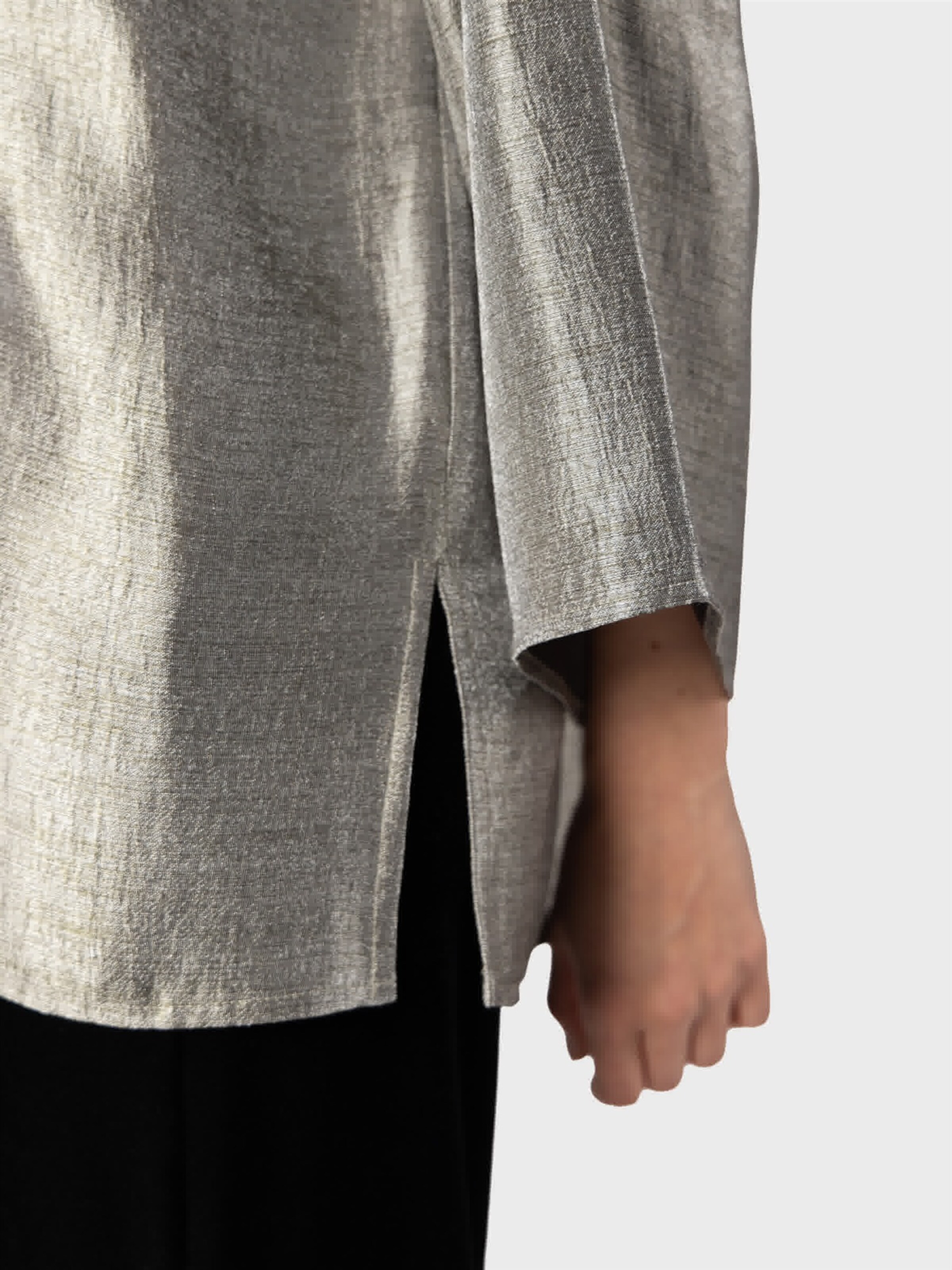 NAULOVER - Blusa ' ' em prata: lateral
