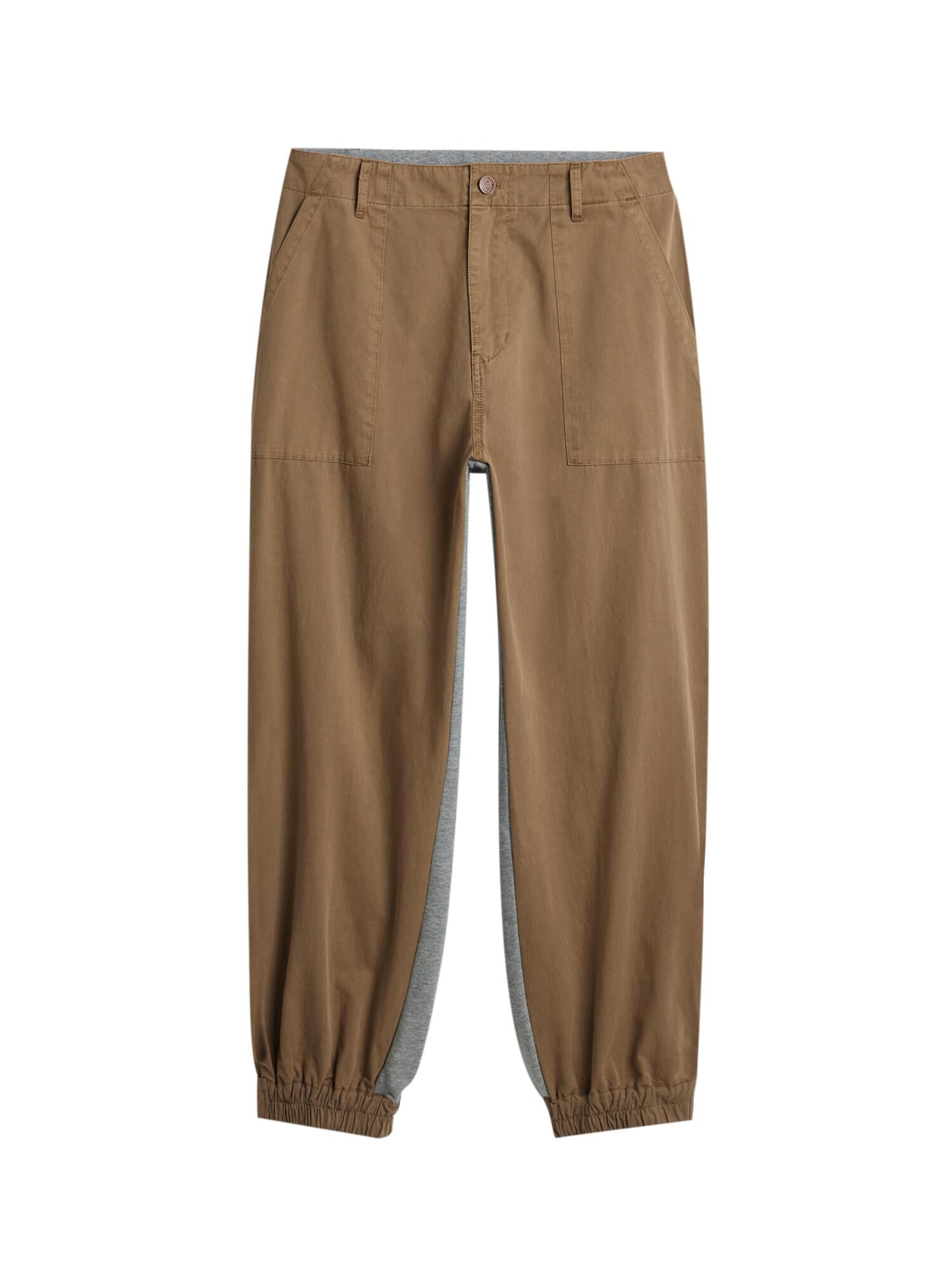 Desigual Zwężany krój Spodnie w kolorze brązowy: przód