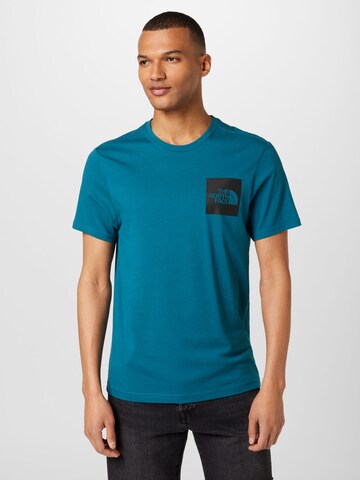 THE NORTH FACE Regularny krój Koszulka 'FINE' w kolorze niebieski: przód