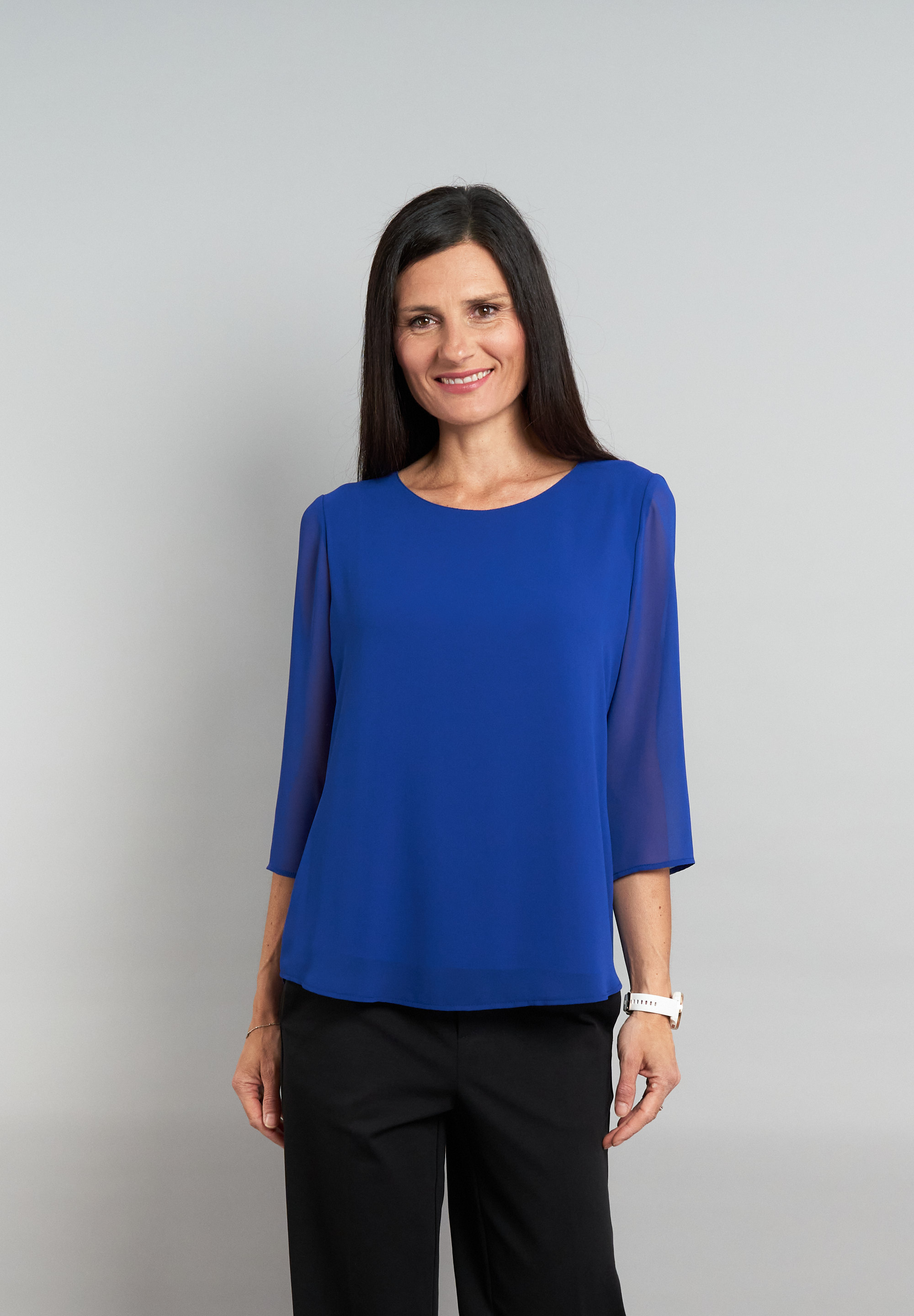 Seidel Moden Bluse in Blau: Vorderseite