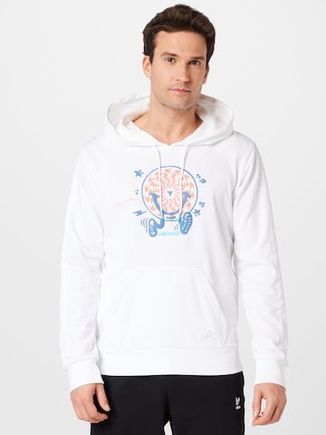 ADIDAS SPORTSWEAR - Sweatshirt de desporto 'TRAE' em branco: frente