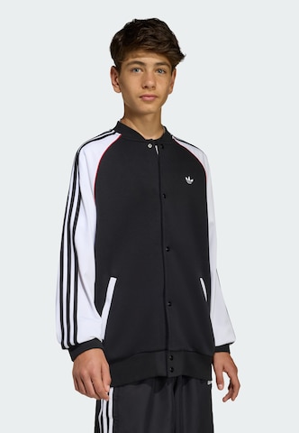 ADIDAS ORIGINALS Sweatjacke in Schwarz: Vorderseite