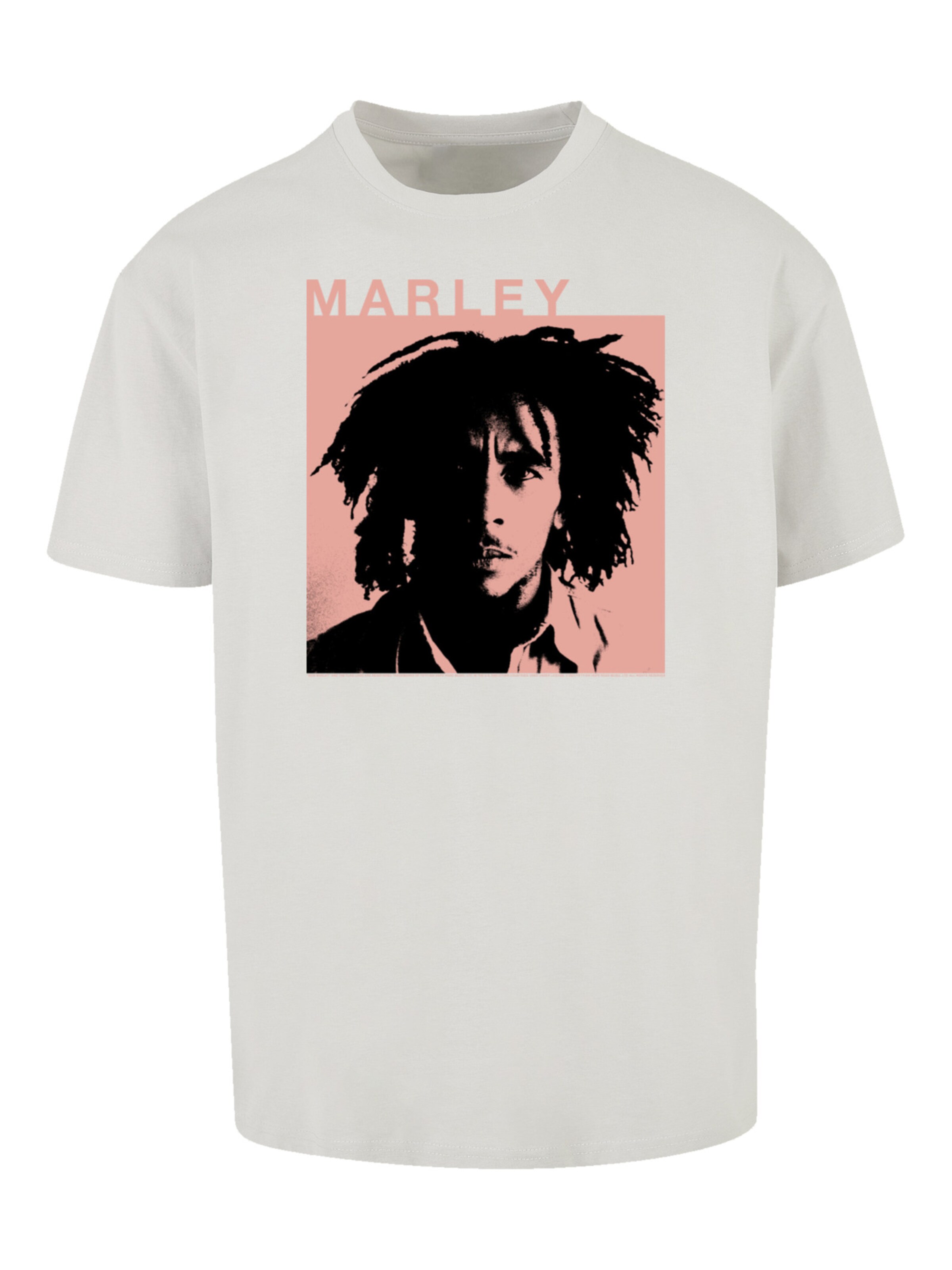 T-Shirt 'Bob Marley' F4NT4STIC en gris : devant