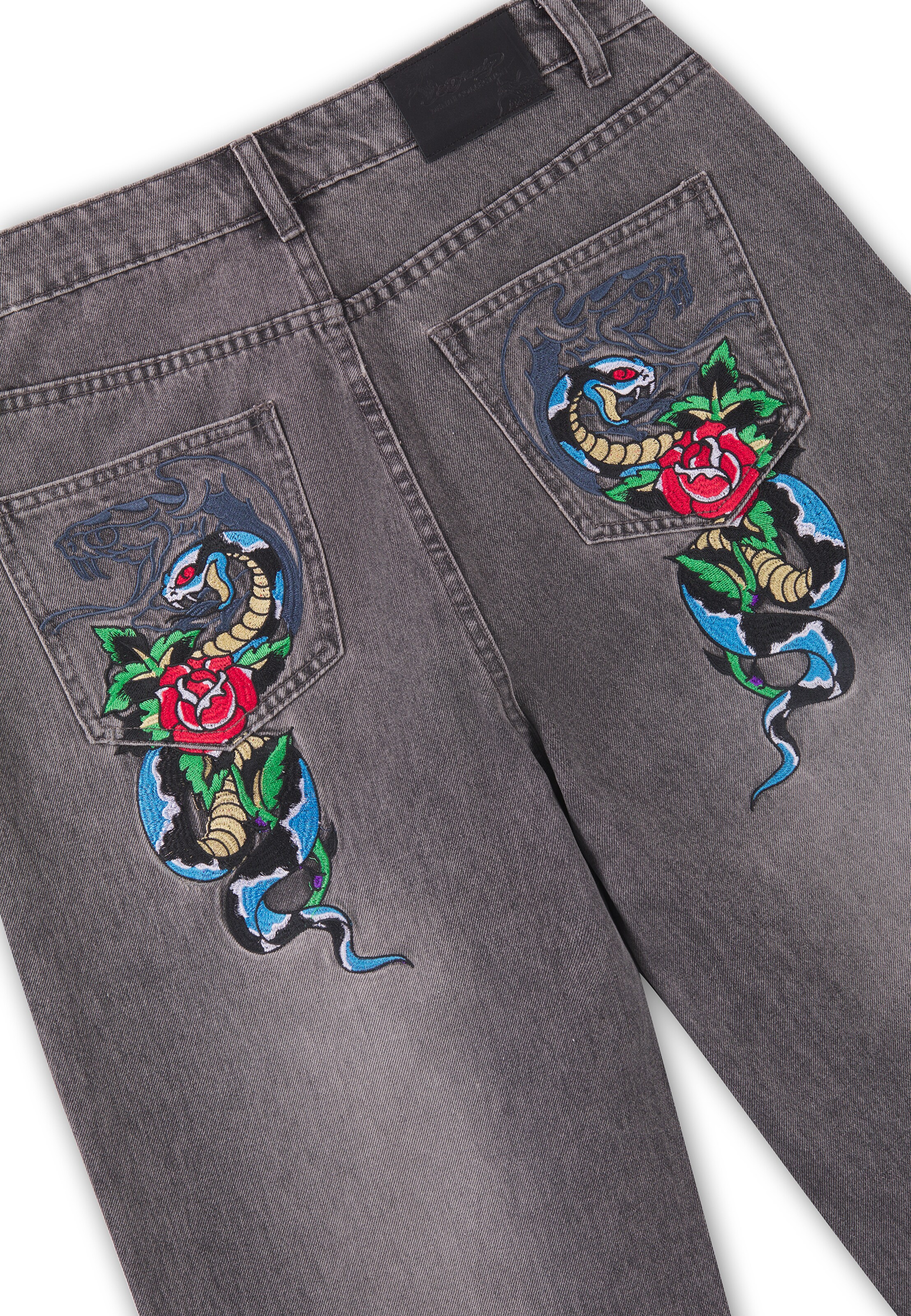 Ed Hardy Loose fit Jeans in Grey