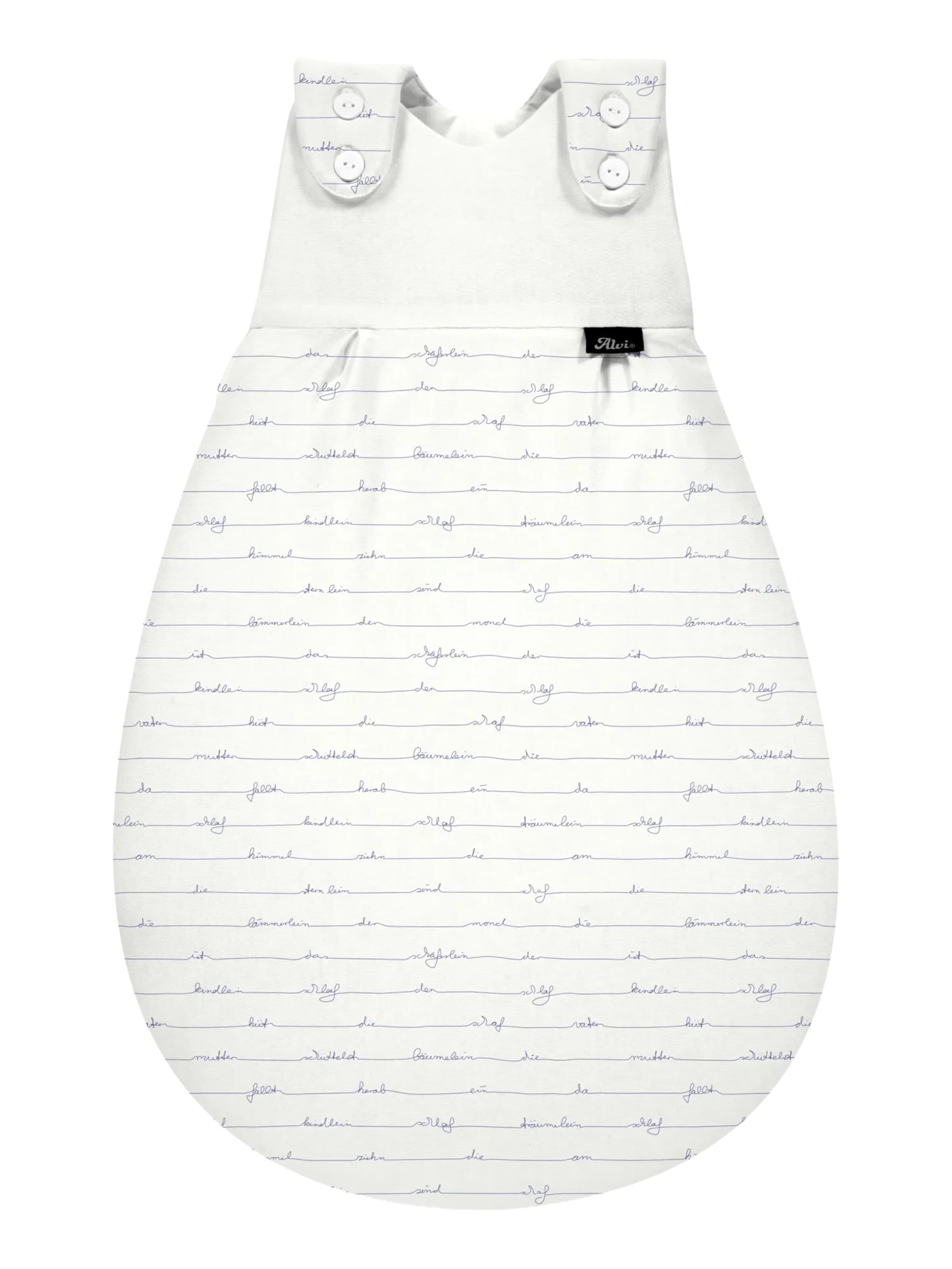 ALVI Schlafsack in Weiß: Vorderseite