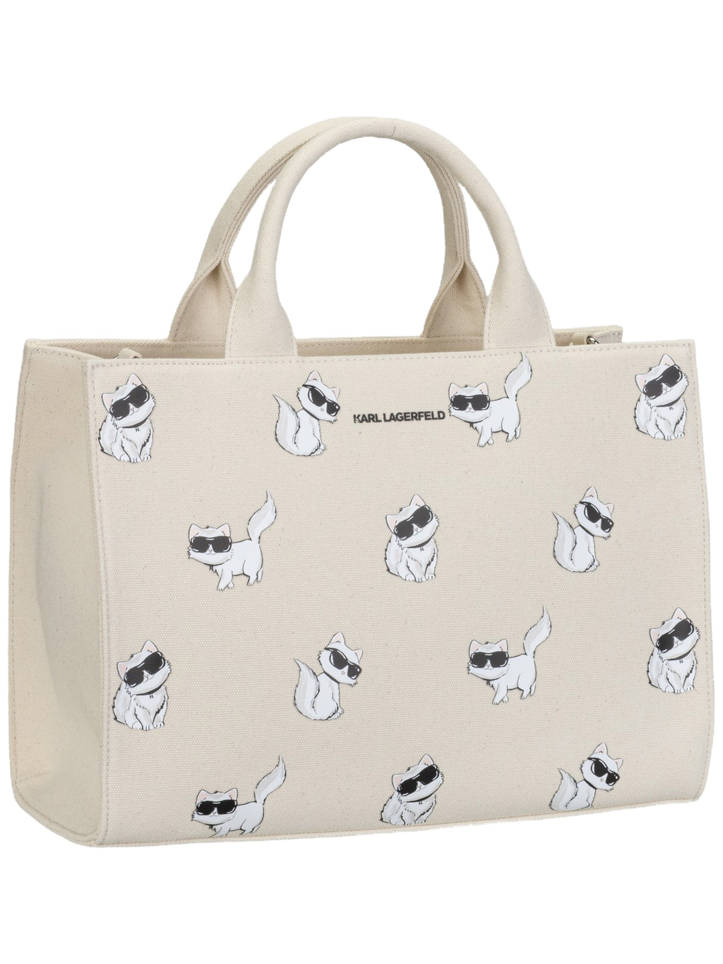Karl Lagerfeld Handbag 'Ikon Choupette' in Beige: front
