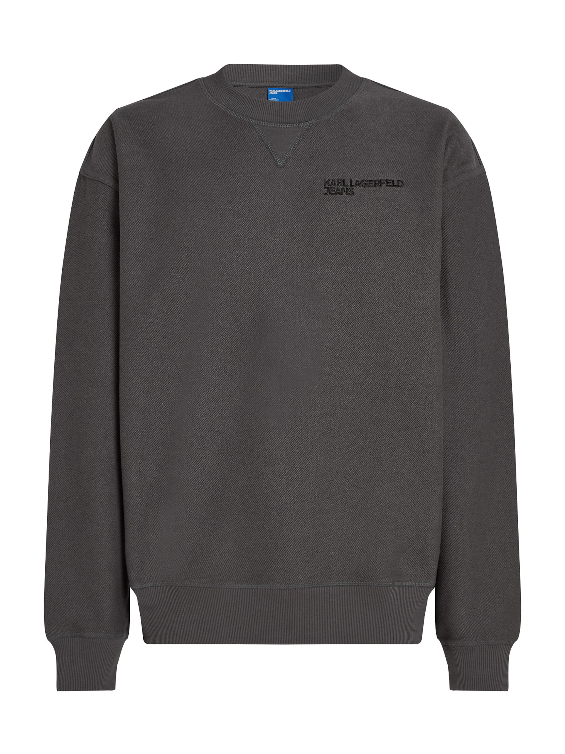 KARL LAGERFELD JEANS Свитшот 'RELAXED INSIDE OUT' в Серый: спереди