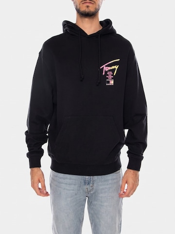 Felpa 'TJM RLX SIGNATURE HOODIE EXT BLACK' di TOMMY HILFIGER in nero