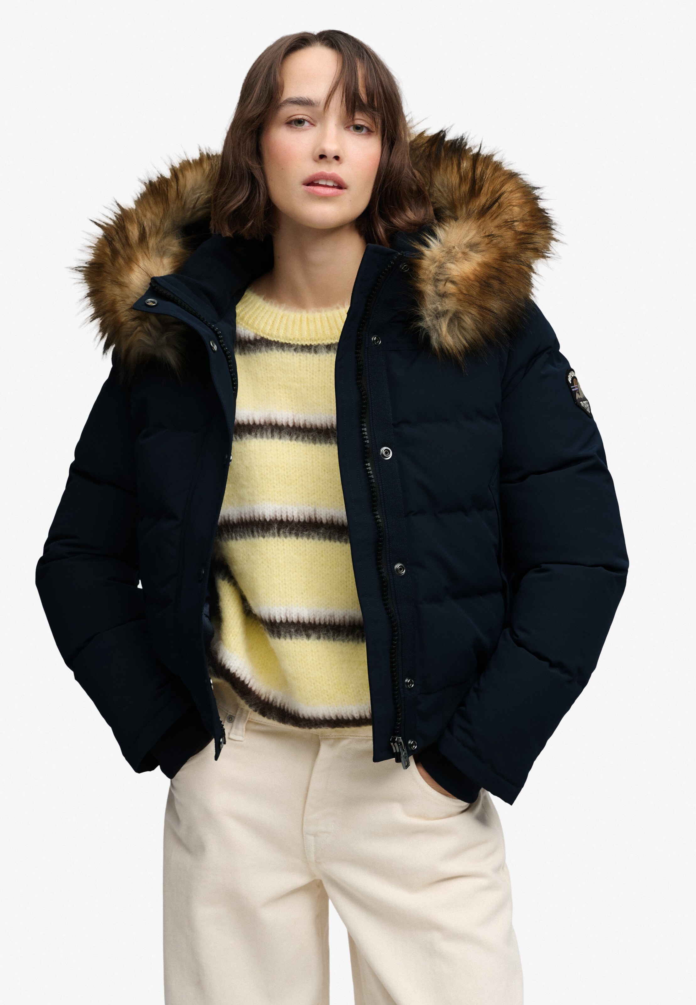 Superdry & Co Winter Jacket 'Everest' in Blue: front