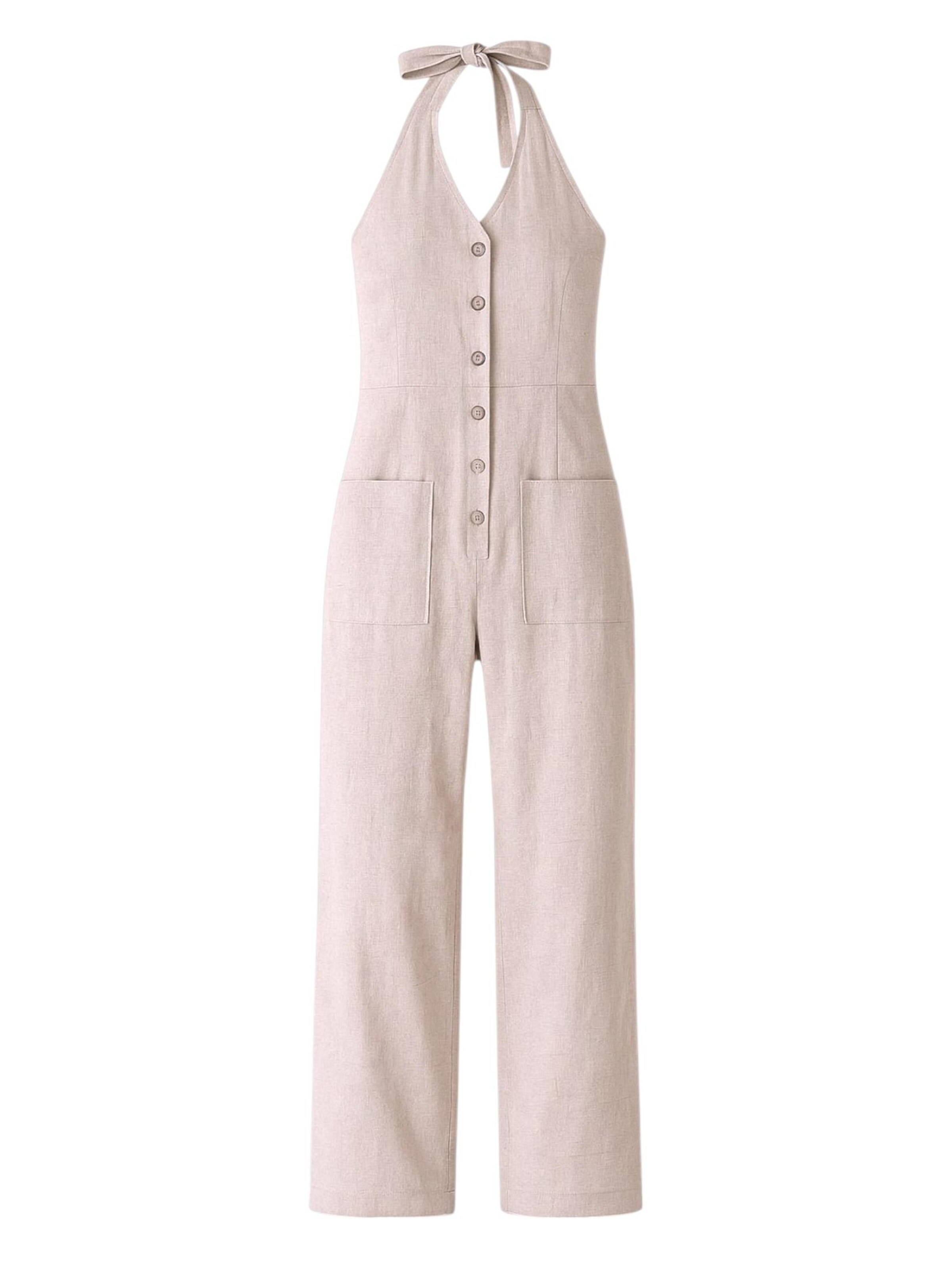 WENOR Jumpsuit 'Alvia' in Beige: voorkant