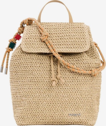Sac à dos Desigual en beige : devant