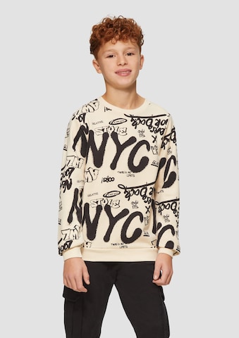s.Oliver Sweatshirt in Beige: voorkant