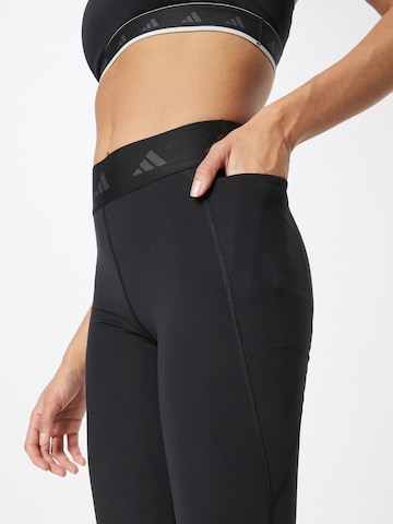 ADIDAS PERFORMANCE Skinny Workout Pants in Black